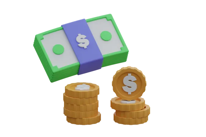 Cash  3D Icon