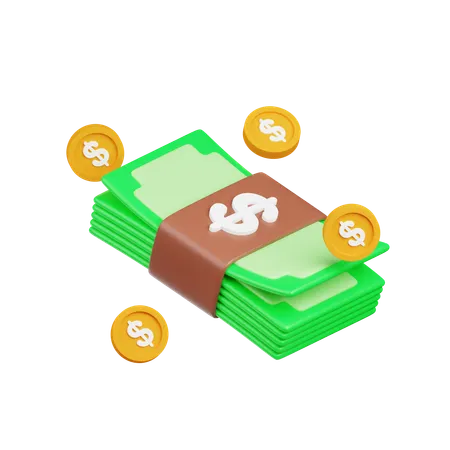 Cash  3D Icon