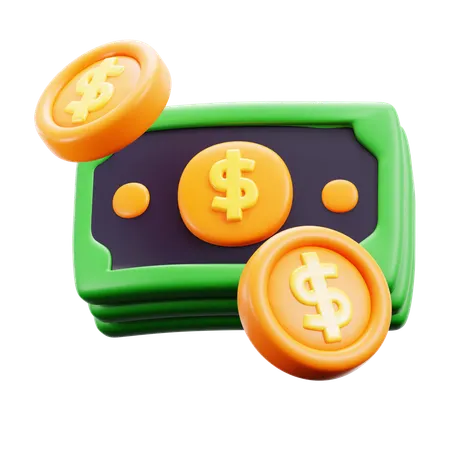 Cash  3D Icon