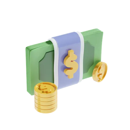 Cash  3D Icon