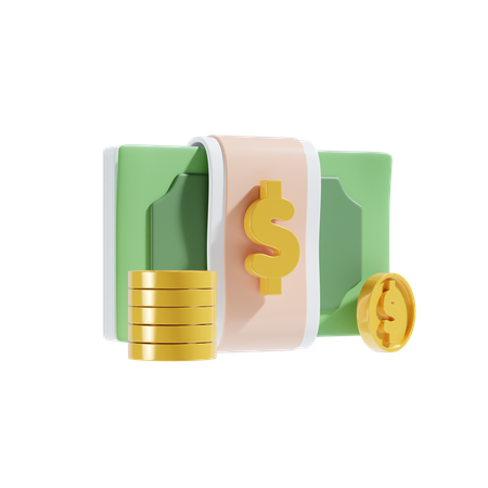 Cash  3D Icon