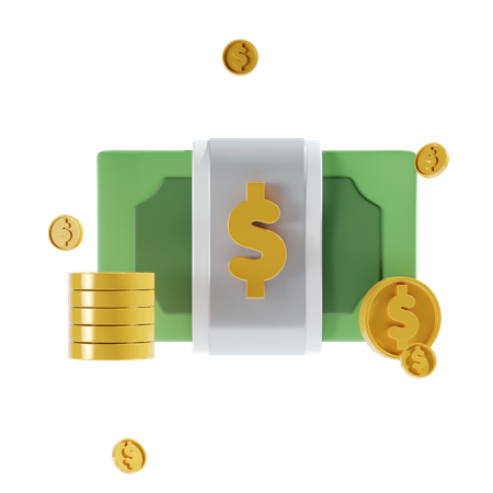 Cash  3D Icon