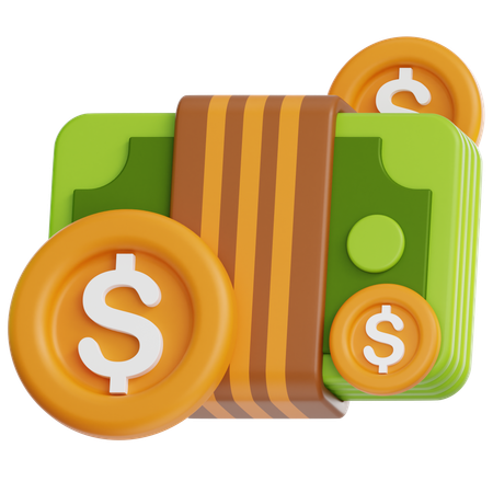 Cash  3D Icon