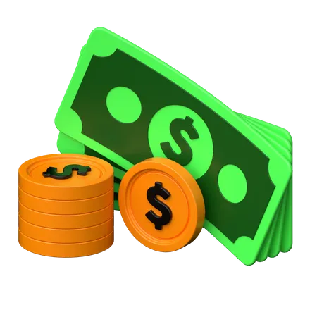 Cash  3D Icon