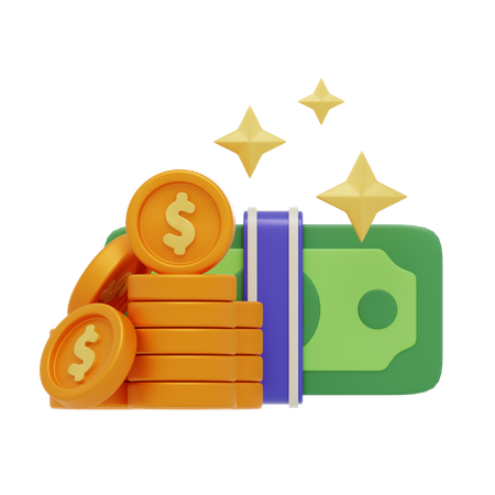 Cash  3D Icon