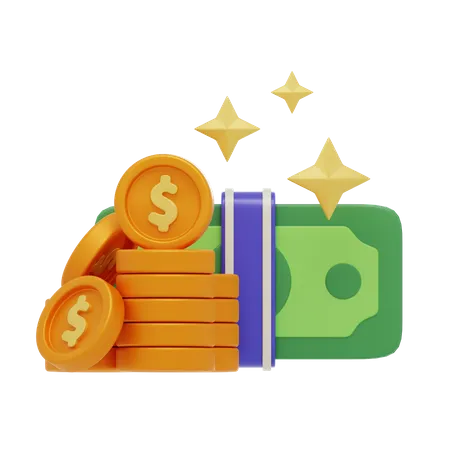 Cash  3D Icon