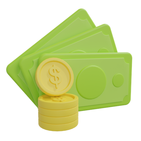 Cash  3D Icon