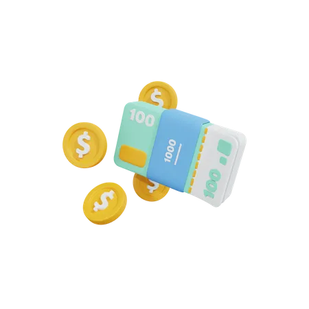 Cash  3D Icon