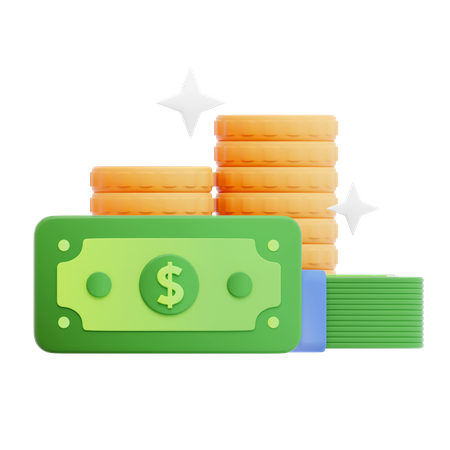 Cash  3D Icon