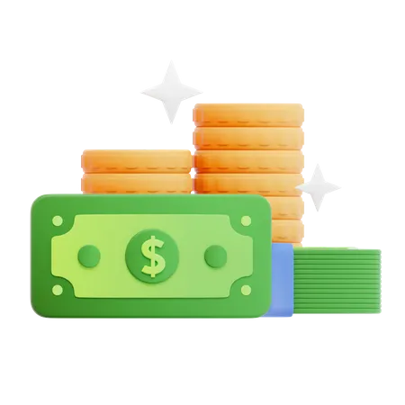 Cash  3D Icon