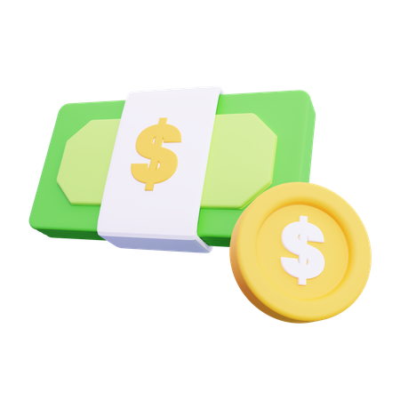 Cash  3D Icon