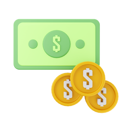 Cash  3D Icon