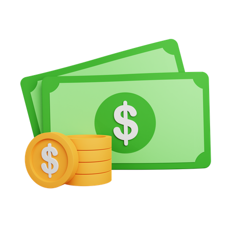 Cash  3D Icon
