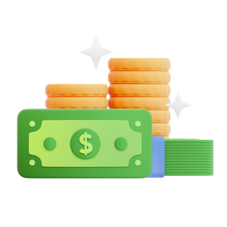 Cash  3D Icon