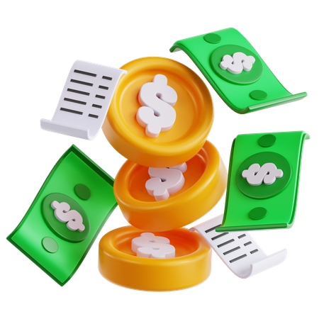 Cash  3D Icon