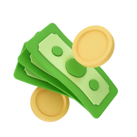 Cash  3D Illustration