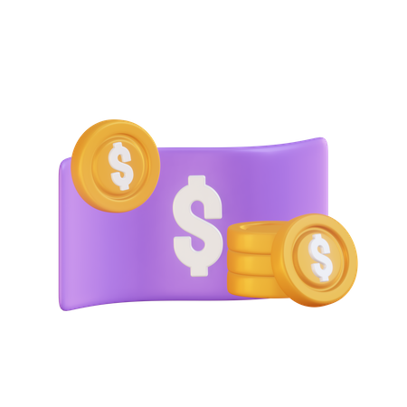 Cash  3D Illustration