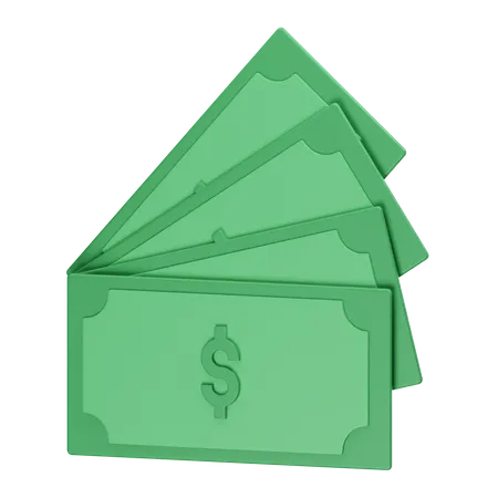 Cash  3D Illustration