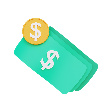 Cash  3D Illustration