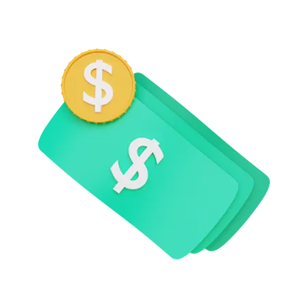 Cash  3D Illustration