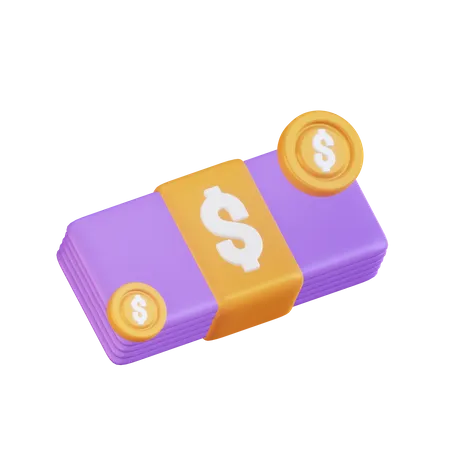 Cash  3D Illustration