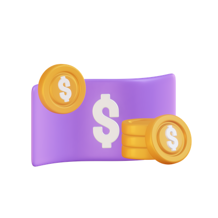 Cash 3D Illustration
