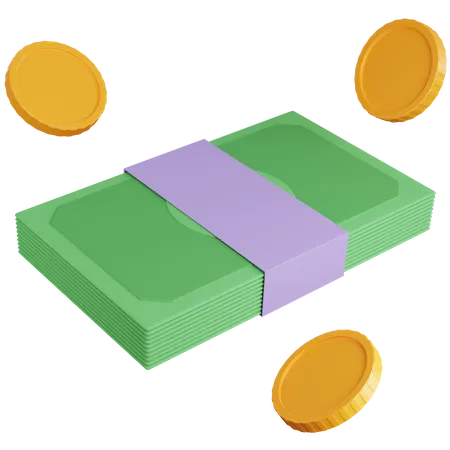 Money Isolated 3 D Rendering Illustration 3D Icon
