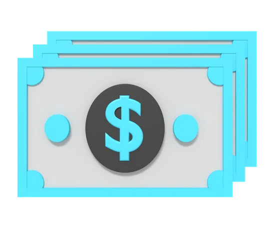 Cash Money Dollar 3D Icon