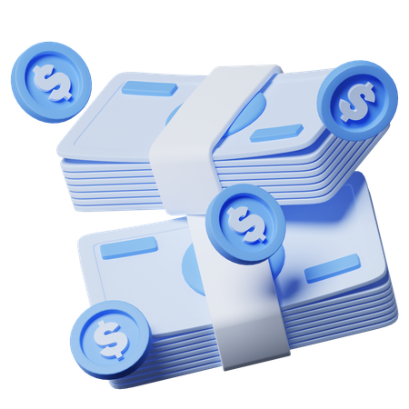Cash And Coin  3D Icon