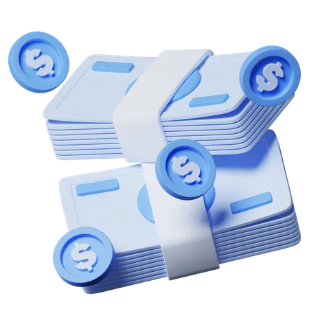 Cash And Coin  3D Icon