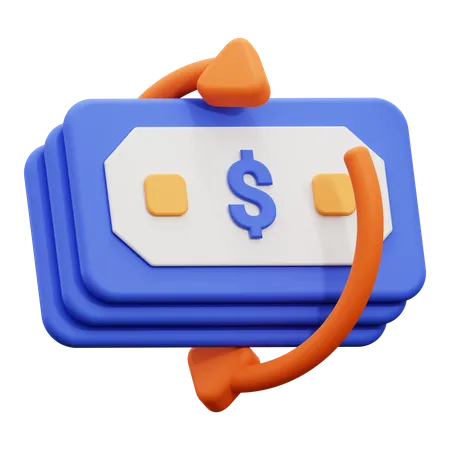 3 D Cash Back Icon 3D Icon