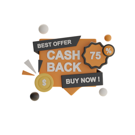 Cash Back  3D Icon