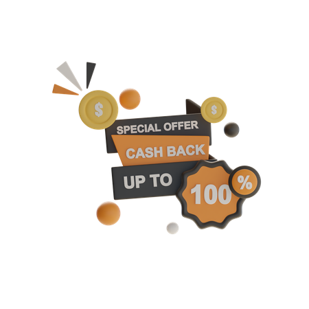Cash Back  3D Icon