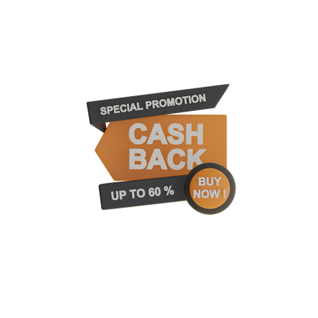 Cash Back  3D Icon