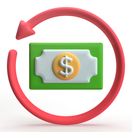 Cash Back  3D Icon