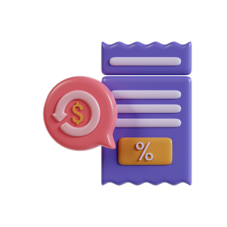 Cash Back  3D Icon