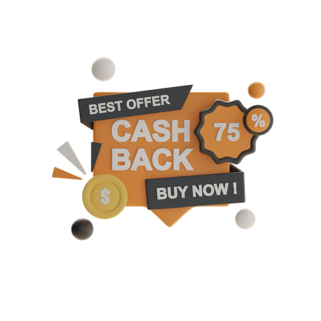 Cash Back  3D Icon