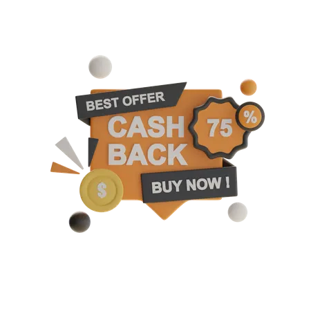 Cash Back  3D Icon