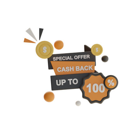 Cash Back  3D Icon