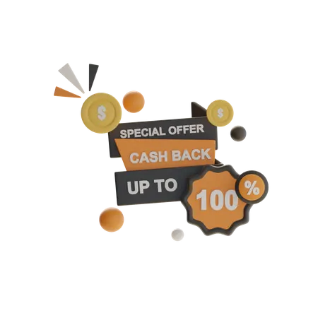 Cash Back  3D Icon