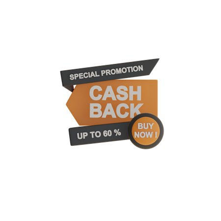 Cash Back  3D Icon