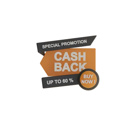 Cash Back  3D Icon