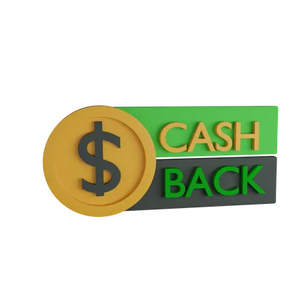 Cash back  3D Icon