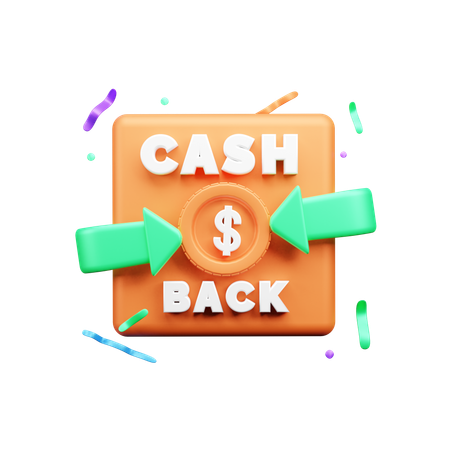 Cash Back  3D Icon