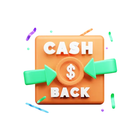 Cash Back  3D Icon