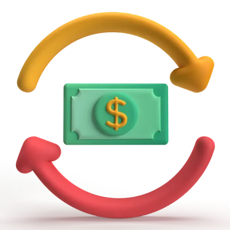 Cash Back  3D Icon