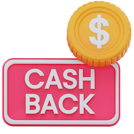 Cash back  3D Icon