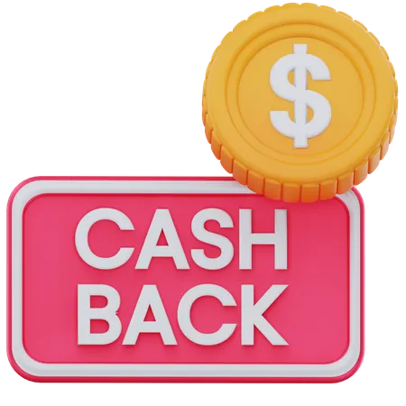 Cash back  3D Icon