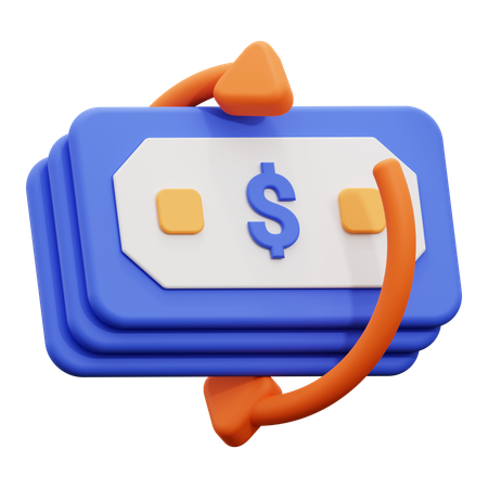 Cash Back  3D Icon