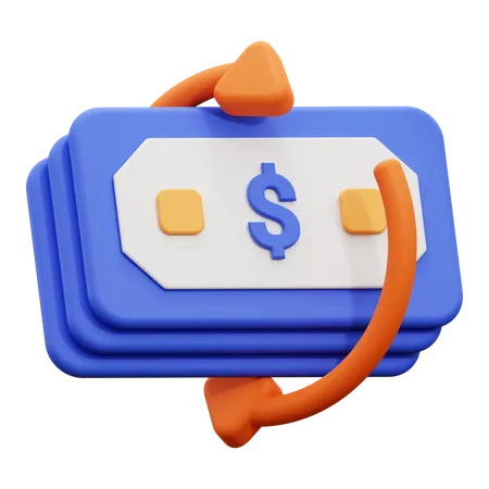 Cash Back  3D Icon